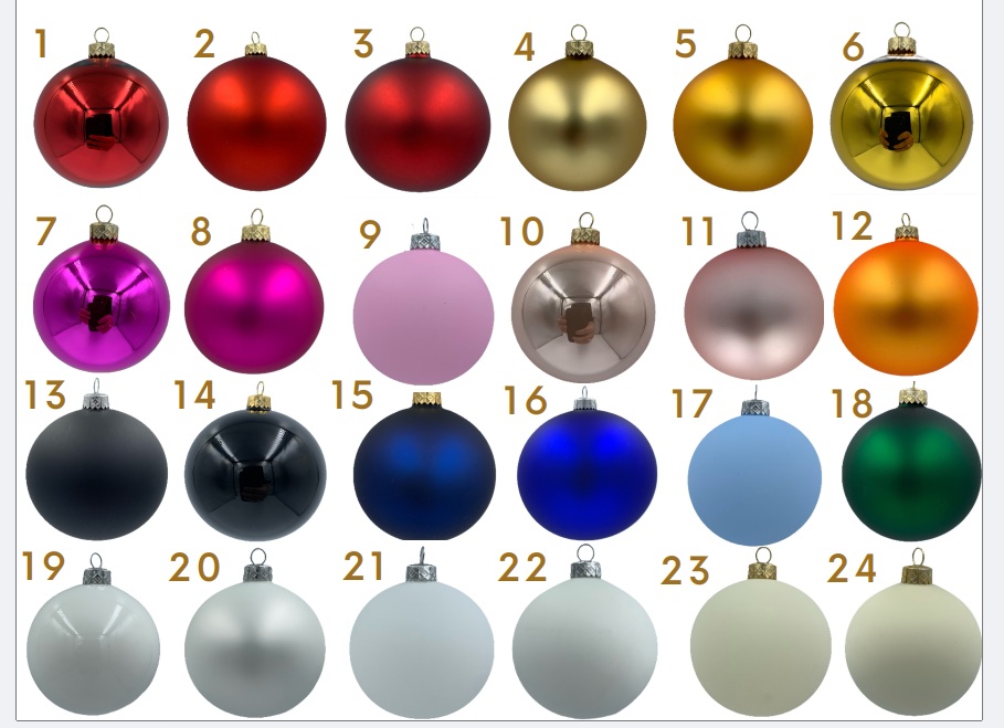 Weihnachtskugeln 6 cm aus Glas 4-er Set Weihnachtskugeln 6 cm aus Glas 4-er Set