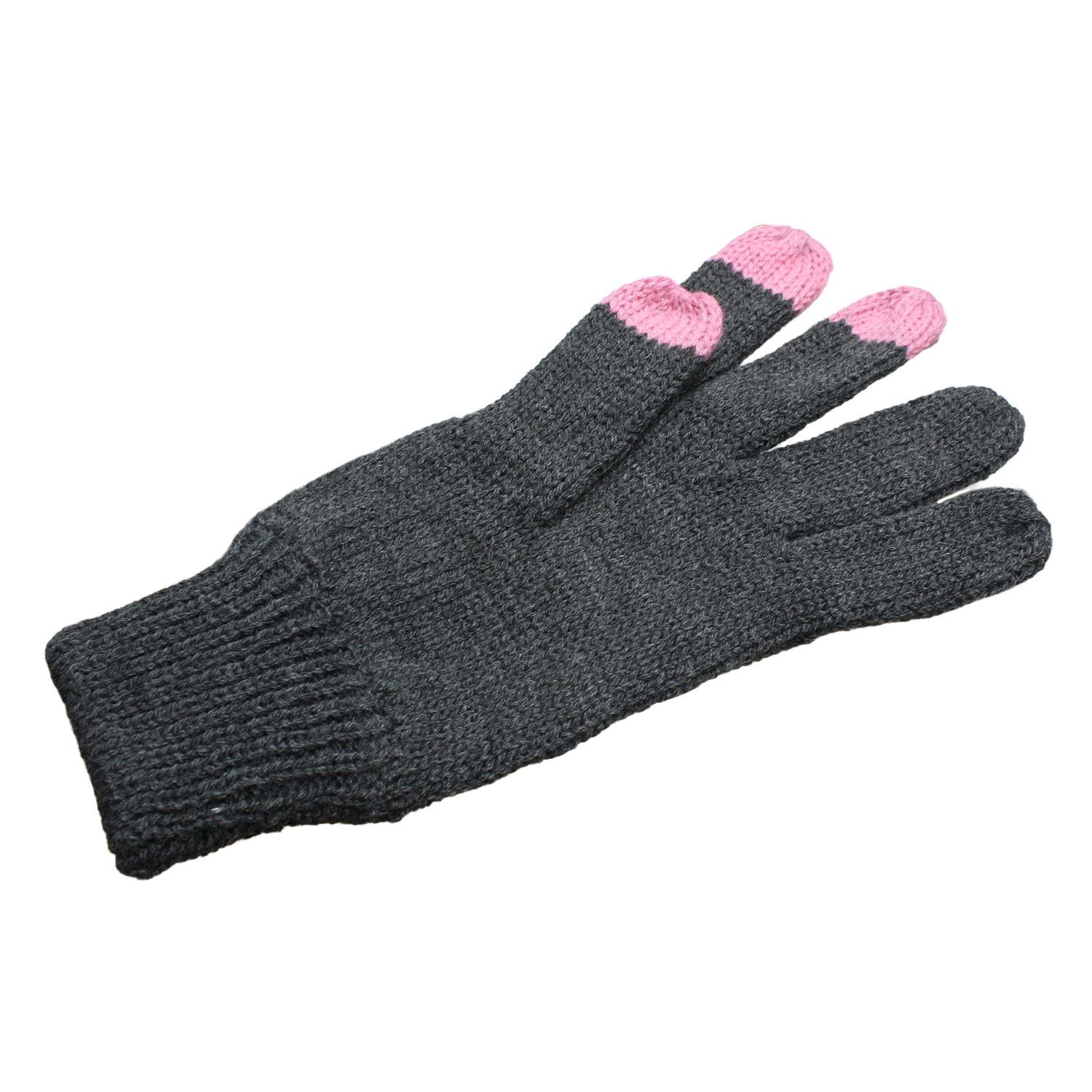 Handschuh gestrickt, mit Touch u. Weblabel