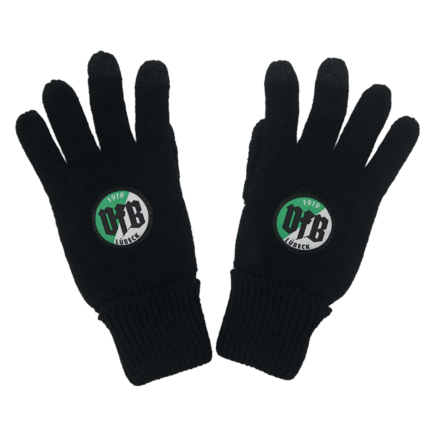 Handschuh gestrickt, mit Touch u. Weblabel