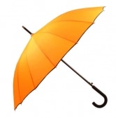 Regenschirm m. gebogenem Kunststoffgriff