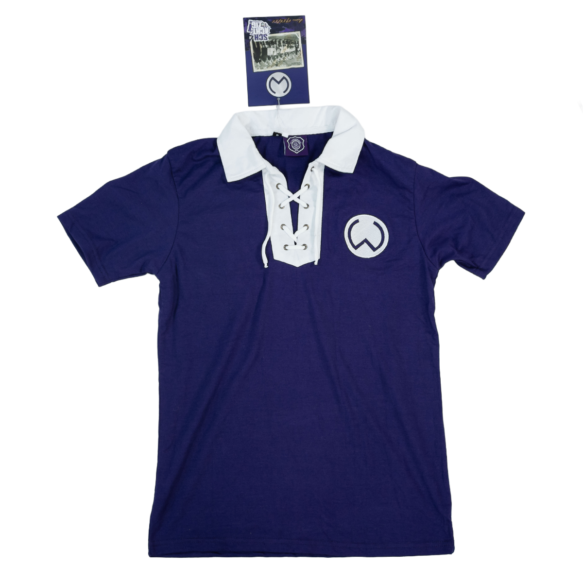 Retro Shirt uni aus Baumwolle