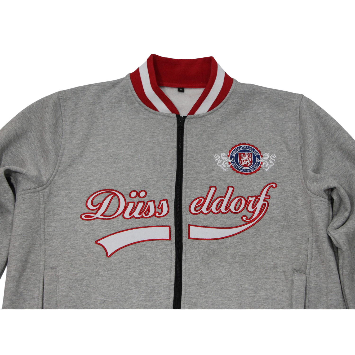 Sweatjacke mit College Kragen